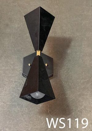 WS119-Qty-2. Black up/down sconce with gold trim