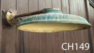 CH149 - Qty-7.  Green aged 14″ D, out 21″ total c/w wp box and cord