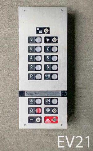 EV21-Qty-2. Stainless elevator panel. 24 volt. 24.75" x 9.5"