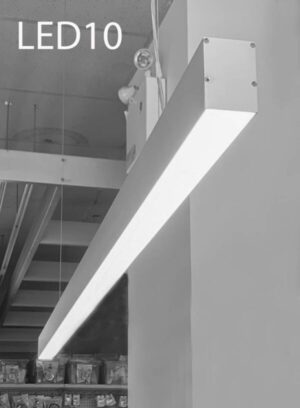 LED10-Qty-2. Aluminum channel with lens and hybrid Leds. 6.5' long.