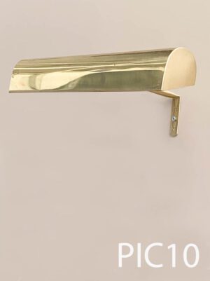 PIC10- Qty-19. Brass 14" adjustable picture light with two medium base sockets and cord.