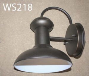 WS218-Qty-1. Brown wall sconce uses medium base bulb.