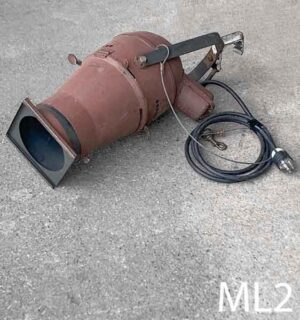 ML2-Qty-2. Brown working vintage theatre light. Adjustable, with clamp and cord.
