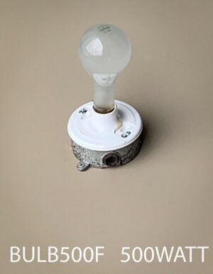 BULB500F-Qty-20. 500 watt medium base frosted bulb 6"H