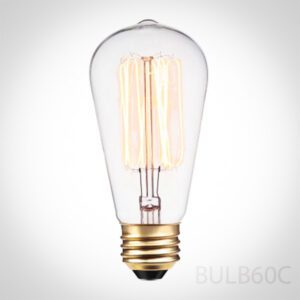 BULB60C-Qty-48. 60 watt 130 volt clear Edison Marconi medium base bulb