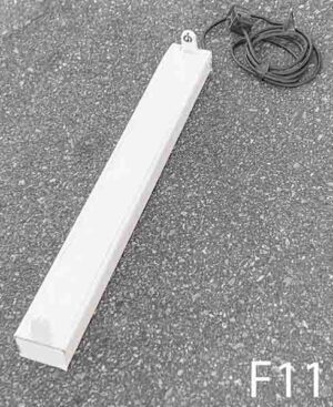 FL11-Qty-40. White 2' single T12 fluorescent with cord. FL11A-Qty-15. 2' T8 with cord. Cages available.
