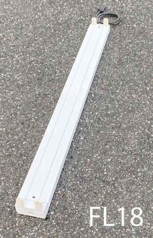 FL18-Qty-30. White 4' double T12 c/w cord. -FL18A-Qty-30 4' double wide T8 c/w cord. FL15 Qty-5. 2' double wide T12. Led package available.
