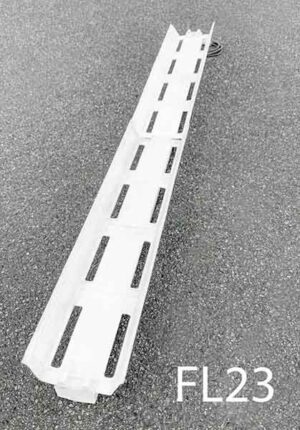 FL23 -Qty-15.  White double 8′ single pin fluorescent with reflectors and cord.  FL22 -Qty-15.  Same as FL23 with flat front not reflectors. Led package available.