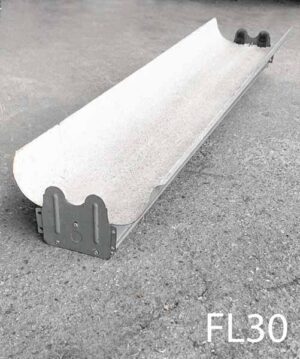 FL30-Qty- 3. Grey 4′ Dbl fluoro T12 Older style- Grey back with curved sides c/w cord. Led package available.