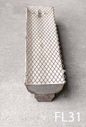 FL31-Qty-4. Grey 4′ double T12 c/w cage and cord. Led package available. 11″ x 481/2″
