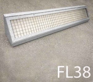 FL38-Qty-30. Grey 4' double T8  c/w cord. FL38A-Qty-4. 2ft grey double T8. Led packages available. 7.5″ x 7.5″corner.