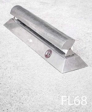 FL68-Qty-1.  Stainless vintage 16″ fluorescent  with adjustable swivel front and hybrid 24 volt Leds and cord