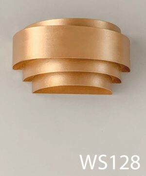 WS128-Qty-4. Gold vintage up/down wall sconce. 10"W x 5"H