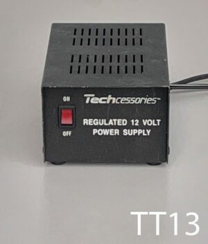 TT13-Qty-1. Black power supply red light on/off switch and cord. 4.5"W x 3 1/4"H x 6" deep.