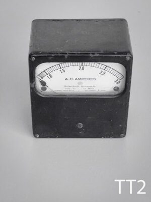 TT2-Qty-1. Black table top amp meter. 5 3/4"W x 6"h