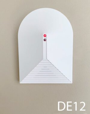 DE12-Qty-1. White door FOB with flashing red light. 3 1/2"H x 2 1/2"W