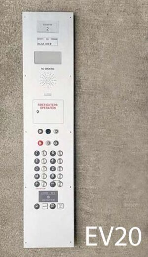 EV20-Qty-1. Aluminum elevator panel with 10 working lights. 24 volt  60" x 13"