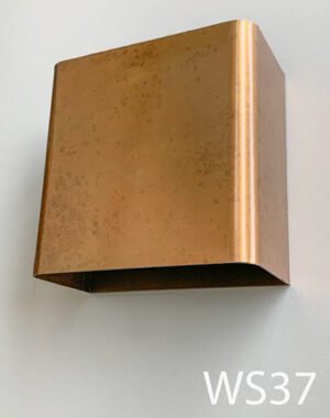 WS37-Qty-24. Bronze metal up/down wall sconce with two medium base sockets. 12" x 12"