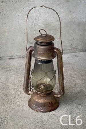 CL6-Qty-9. Bronze metal aged lantern 13"H