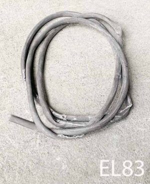 EL83-Qty-3. Aged white braided wire cover with rips. 2 -10' lengths and one 15'. 1/2"D