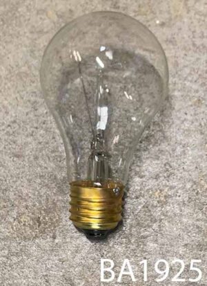 BA1925-Qty-240. Clear 25 watt medium base bulb.