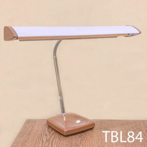 TBL84-Qty-1. Browm base with adjustable goose neck, cord and switch.
