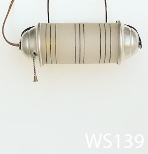 WS139-Qty-1. Aluminum 9" bed light with pull chain and cord. Medium base bulb