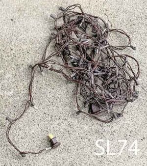 SL74-Qty-18. Brown 32' twinkle lights at 4" apart