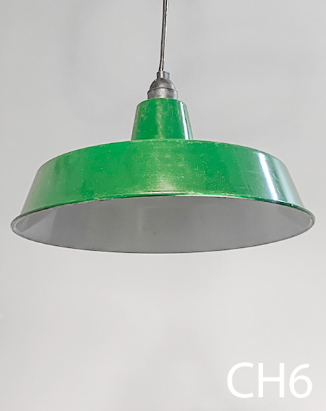 CH6-Qty-2. Green 14" china hat with cord.