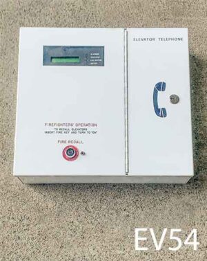 EV54-Qty-1. White metal box hinged for telephone compartment.