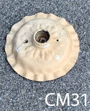 CM31-Qty-16. Beige vintage surface mount fixtures. 7"D